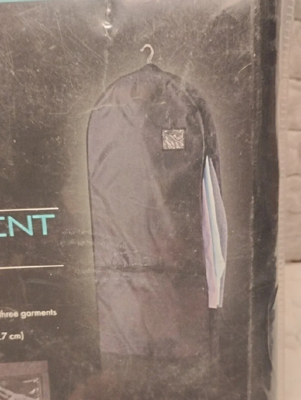 Deluxe Black Garment Bag with Pocket